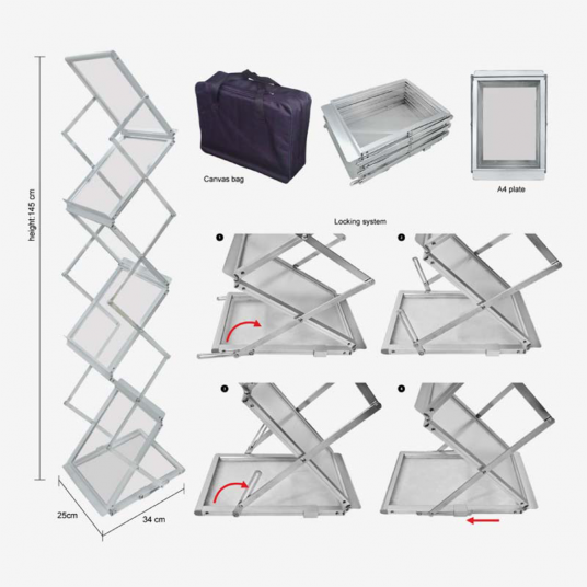 Brochure Stand Zigzag Type